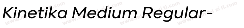 Kinetika Medium Regular字体转换
